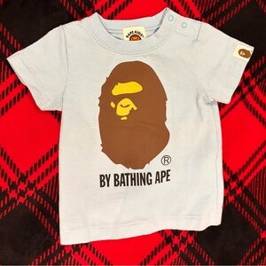 A Bathing Ape Kids Light Blue Graphic Tee